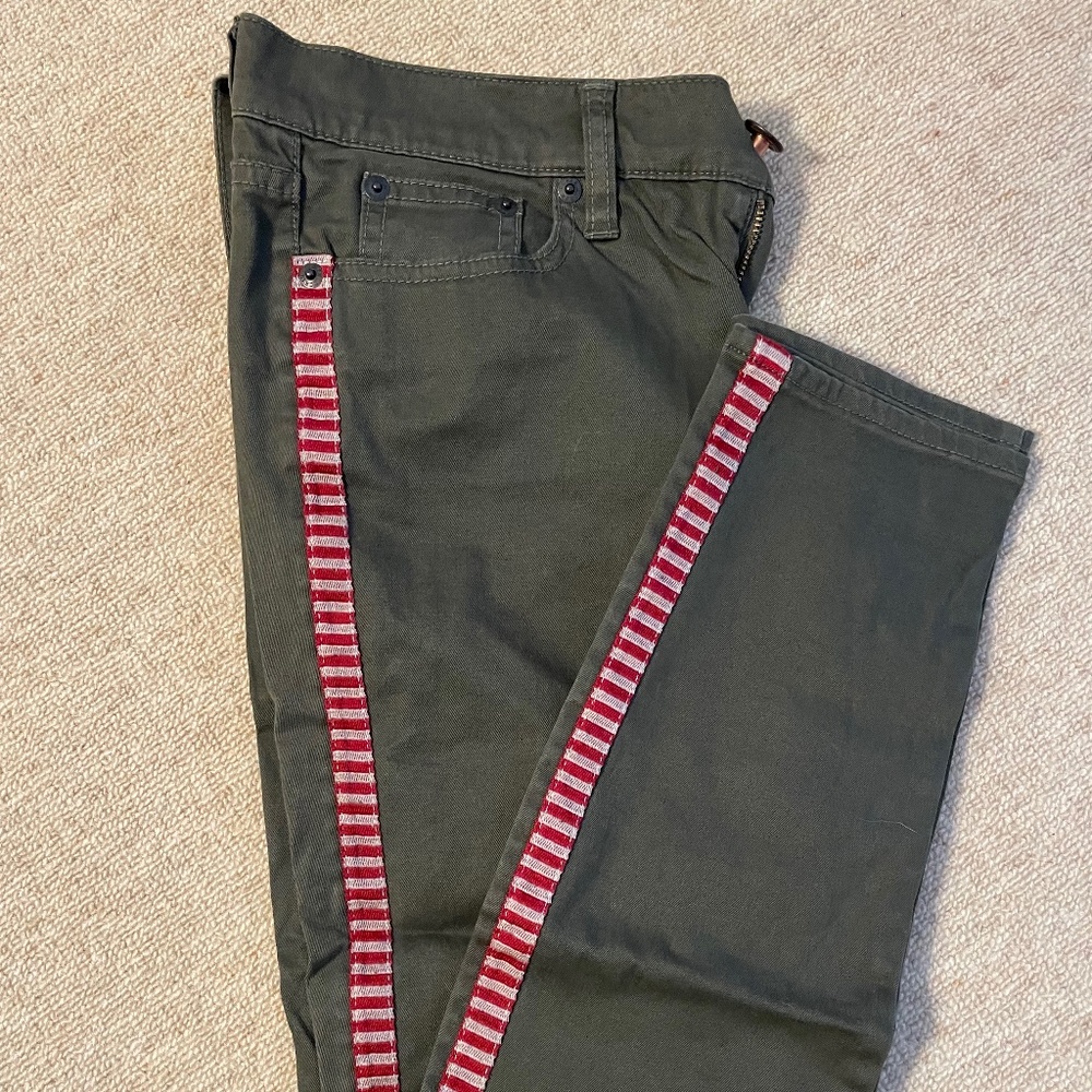 JCrew Toothpick Jeans w/TuexedoStripe